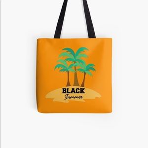 Black Summer Orange tote bag